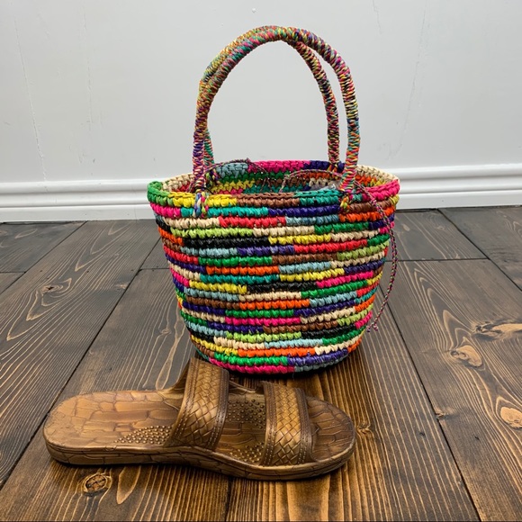 Sensi Studio Multicolor Woven Straw Baby Tote Bag - Picture 12 of 12